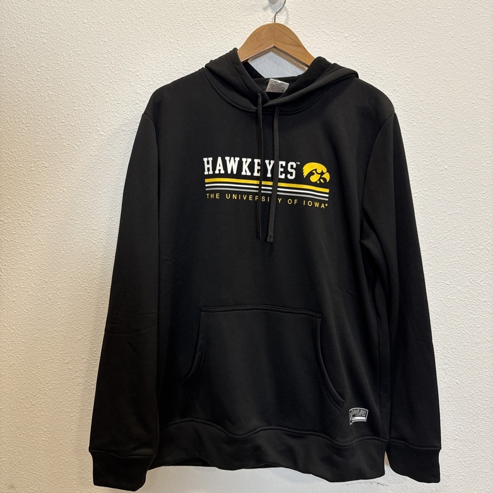 Sideline University of Iowa Hawkeye Black Sweatshirt Size Medium Hawkeyes Herky